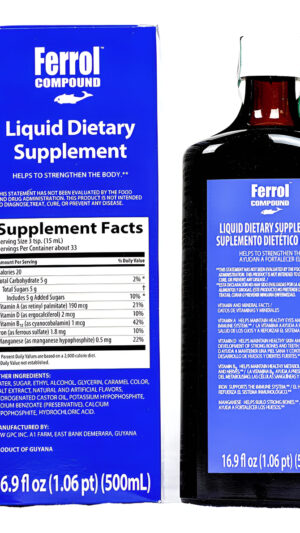 Ferrol Compuesto, Suplemento Multivitamínico Líquido, 16.9 Oz (paquete De 2)