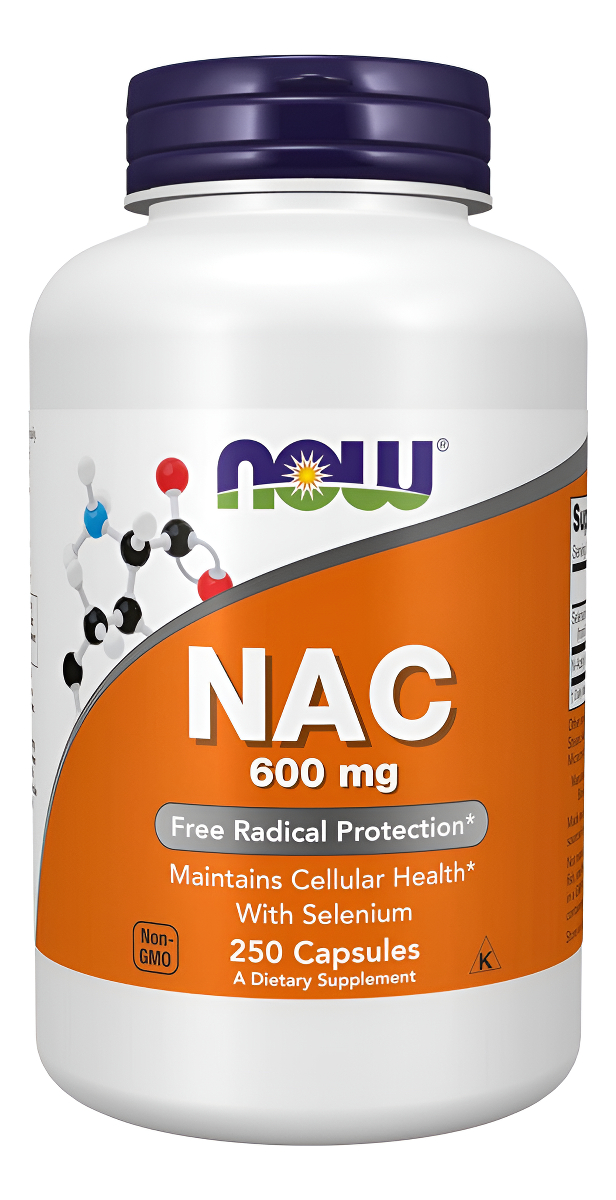 Now Foods Suplemento De Nac Con Selenio, 600mg. 250 Cápsulas Vegetales