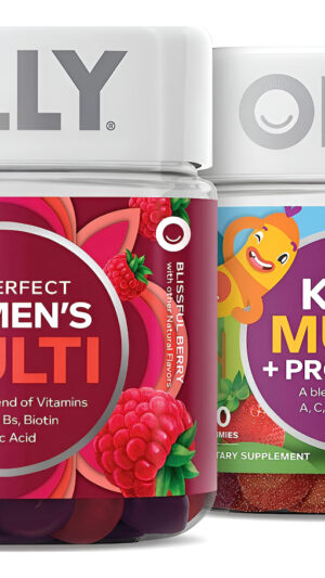 Olly Pack Familiar De 90 Gomitas Multivitamínicas Para Mujer Y 70 Gomitas Multivitamínicas + Probióticos Para Niños