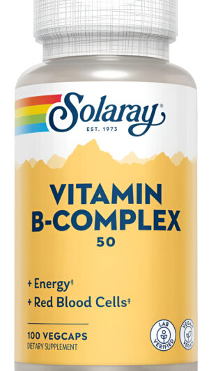 Solaray Suplemento De Complejo B, 50 Mg, 100 Cápsulas Veganas