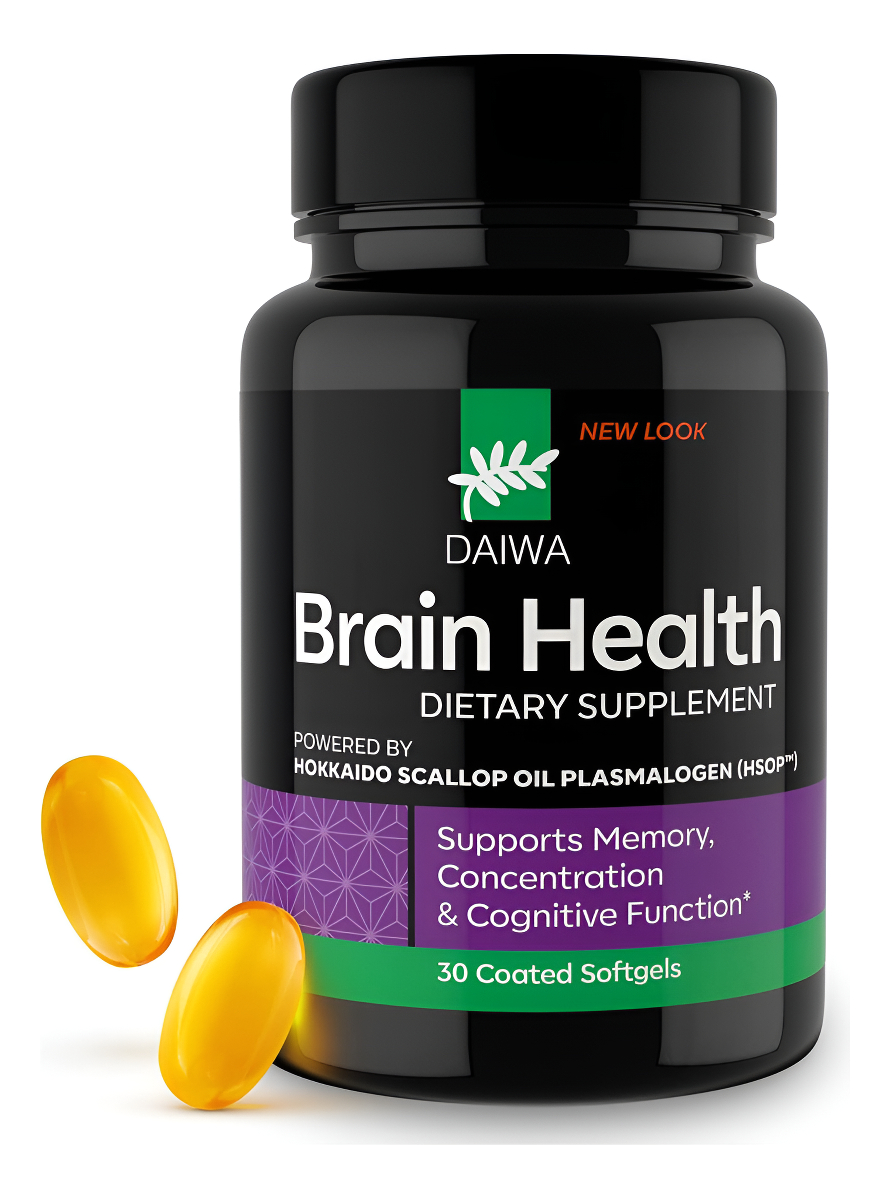Daiwa - Suplemento De Salud Cerebral Para Adultos Suplemento Cerebral De Plasmalógeno Para Memoria Y Concentración