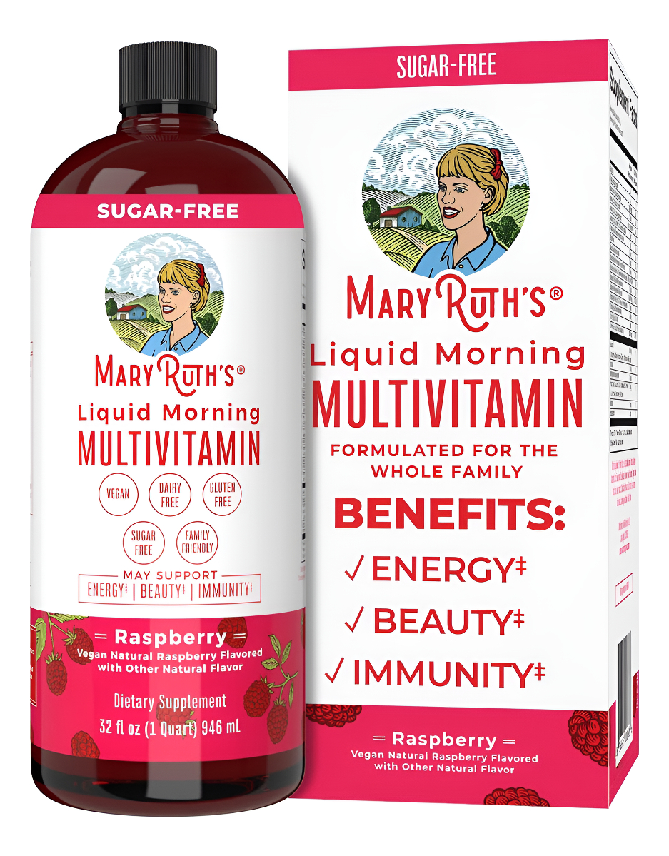 Mary Ruth's Multivitamínico Líquido Matutino De Frambuesa, 32 Fz