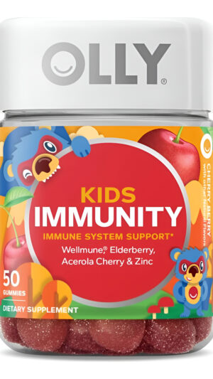 Suplemento Probiótico Multivitamínico Olly Kids, Mighy Immunity, 50 Gomitas De Sabor Natural