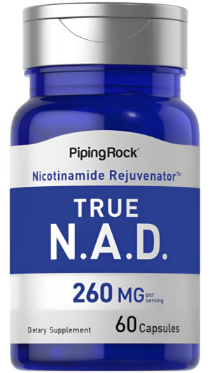 Piping Rock Suplemento Nad 260mg | Dinucleótido De Nicotinamida Adenina | 60 Cápsulas | Rejuvenecedor | Sin Omg, Sin Gl