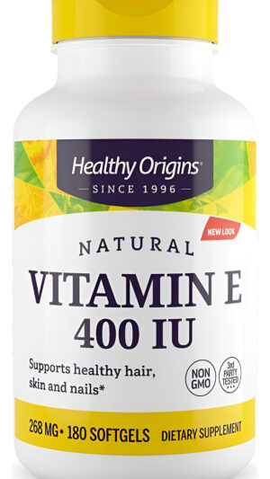 Healthy Origins Vitamina E, 400 Ui Con Tocoferoles Mixtos De Origen Natural, 360 Cápsulas Blandas