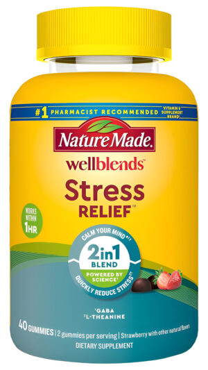 Nature Made Wellblend 60 Gomitas Con L-teanina De 200 Mg Y Gaba 100 Mg, Para Ayudar A Reducir El Estrés