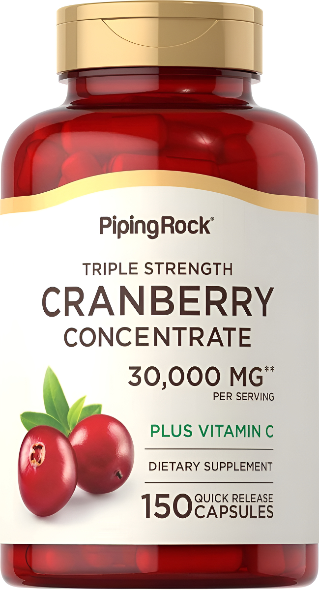 Piping Rock Pastillas De Arándano Para Mujeres | 30,000 Mg | 150 Cápsulas | Extracto Concentrado Más Vitamina C | Tripl