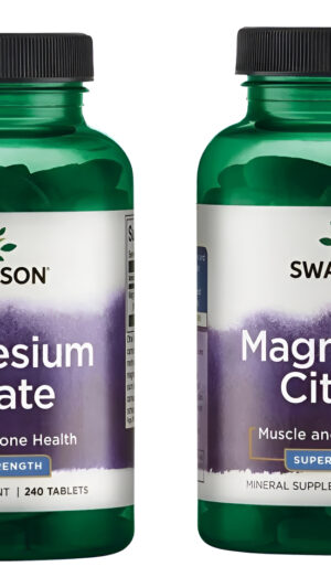 Citrato De Magnesio Súper Fuerza 480 Tabletas De Swanson