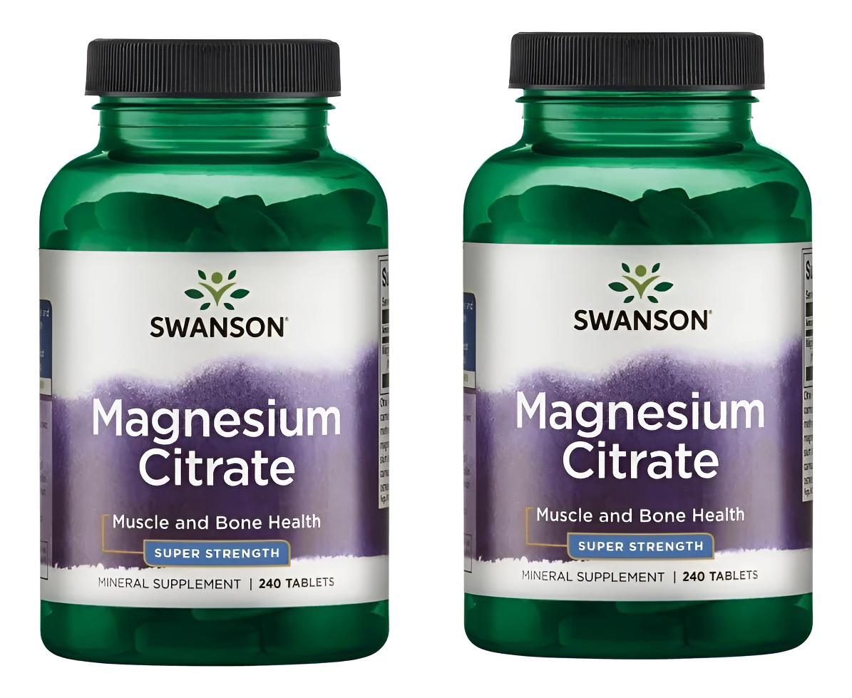 Citrato De Magnesio Súper Fuerza 480 Tabletas De Swanson