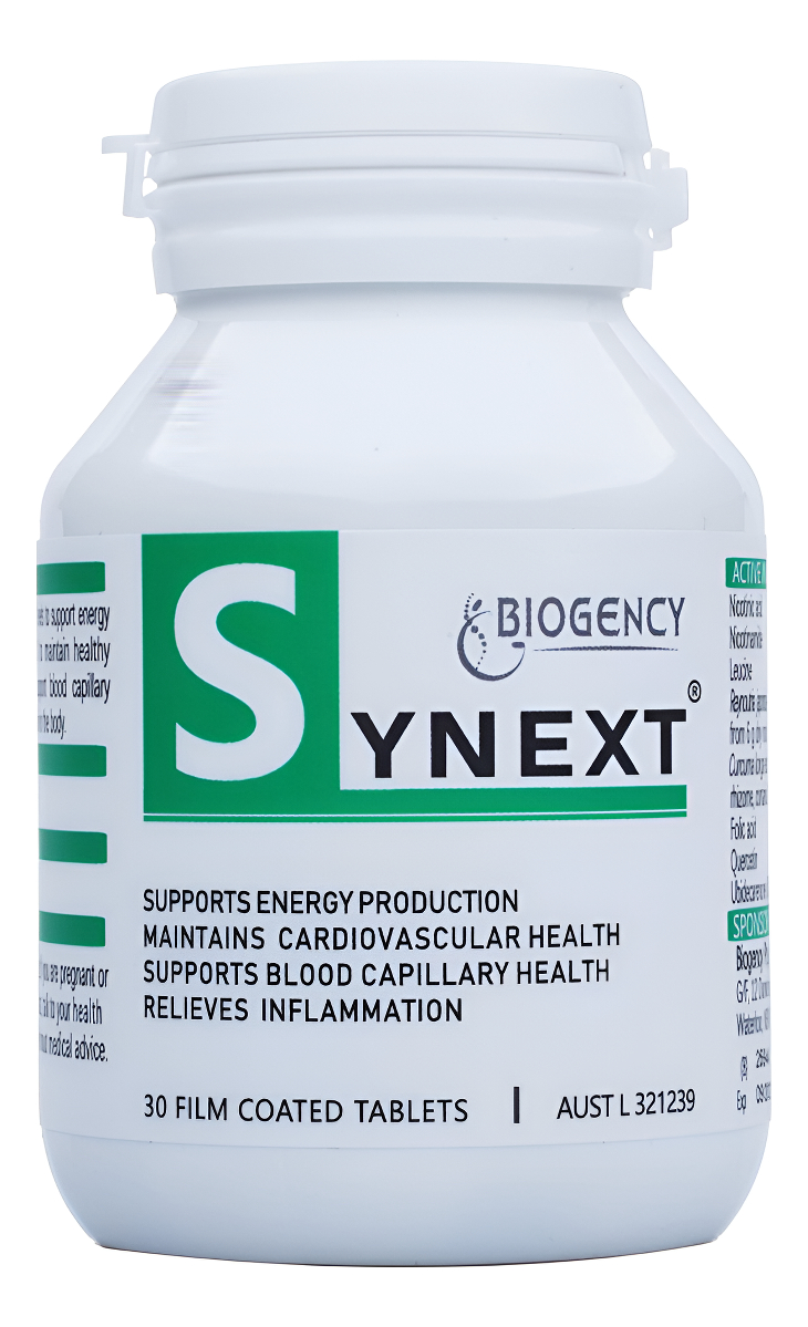 Synext Nad+ Suplemento De 30 Pestañas Apoya La Energía Fabricada En Australia