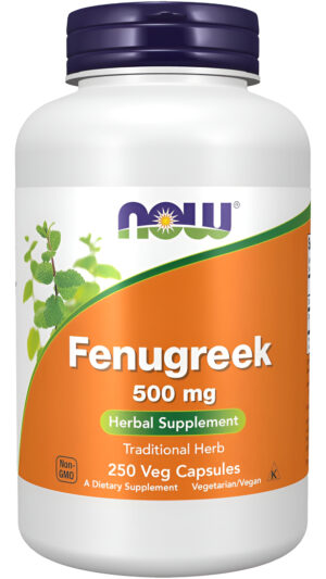Now Suplementos, Alholva (trigonella Foenum-graecum) 500 Mg, Suplemento Herbario, 250 Cápsulas Vegetales