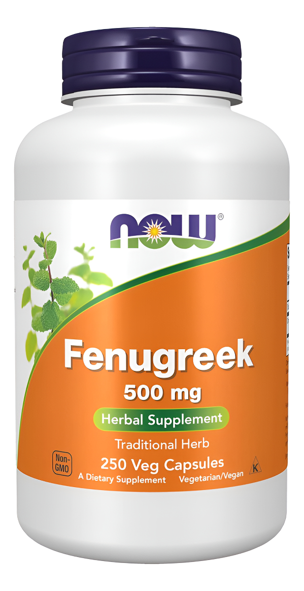 Now Suplementos, Alholva (trigonella Foenum-graecum) 500 Mg, Suplemento Herbario, 250 Cápsulas Vegetales