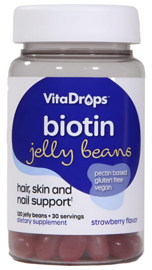 Vitradrops Gomitas De Biotina, 10,000 Mcg De Biotina, Apoya La Salud Del Cabello, La Piel Y Las Uñas
