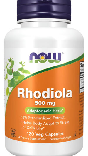 Suplementos Now, Rhodiola 500 Mg, 120 Cápsulas Vegetales