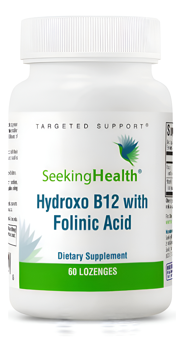 Seeking Health Hydroxo B12 Con Ácido Folínico - Suplemento Con Forma No Metilada De Folato 60 Pastillas