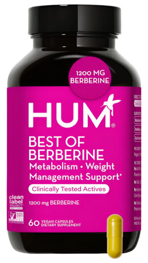 Hum Best Of Berberine 1200mg Potencia Pura Para Un Apoyo Saludable Del Colesterol Y Control De Peso, 60 Cápsulas Veganas
