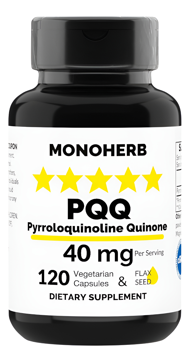 Pqq 40 Miligramos - Suplemento Pqq, Pirroloquinolina Quinona, 120 Cápsulas Con Omega 3