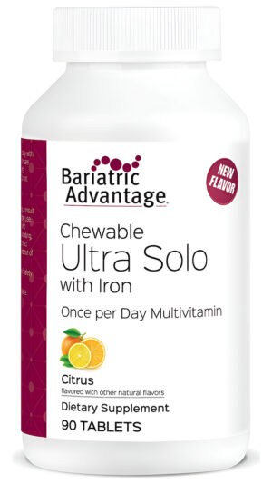 Bariatric Advantage Masticable Ultra Solo Con Multivitamínico Diario De Hierro Para Cirugía De Bypass Gástrico