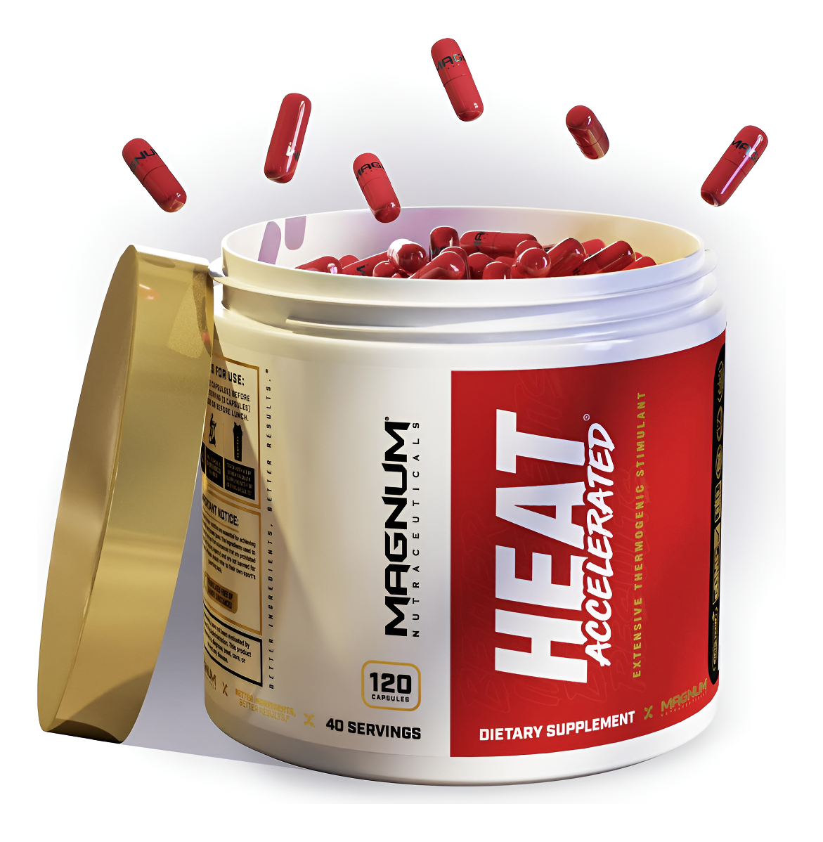 Magnum Nutraceuticals Heat Accelerated Suplemento De Estimulación Termogénica, 120 Cápsulas