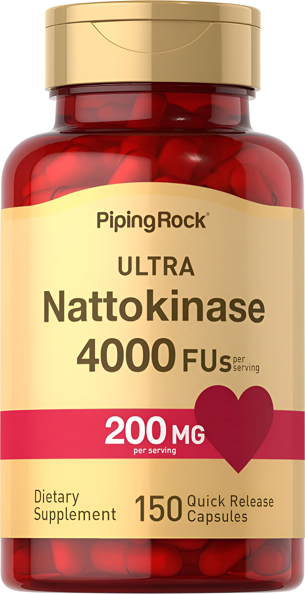 Piping Rock Nattokinase 4000 Fu | 200mg | 150 Cápsulas | Sin Omg, Sin Gluten