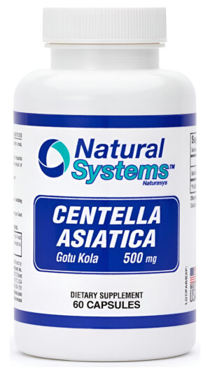 Natural Systems, 60 Cápsulas De Centella Asiatica (gotu Kola) De 500 Mg, Suplemento Dietario