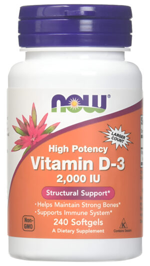 Now Foods - Vitamina D-3 2000 Ui, 240 Cápsulas Blandas