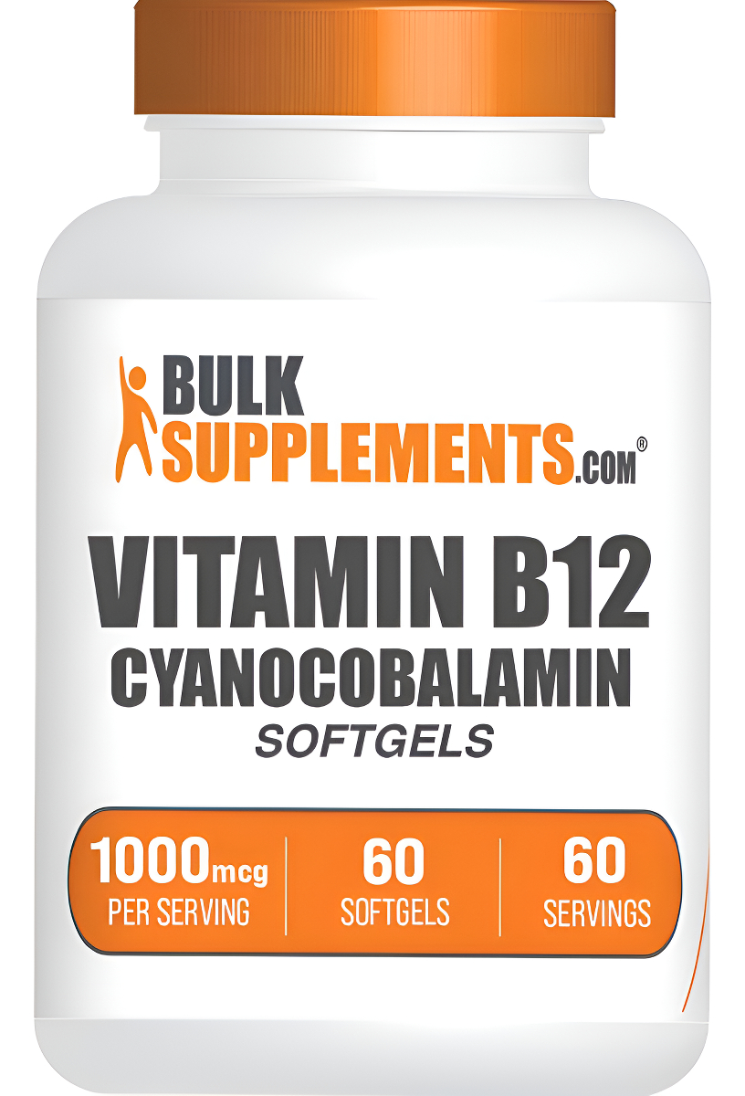 Bulksupplements Vitamina B12 1000 Mcg 60 Cápsulas Blandas Como Cianocobalamina, Suplemento De Vitamina B12