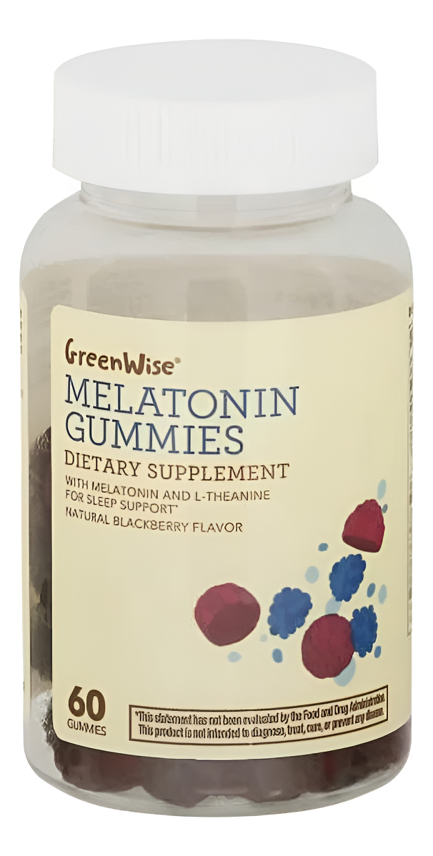 Greenwise Suplemento De Melatonina Y L-teanina En 60 Gomitas Masticables Sabor A Mora