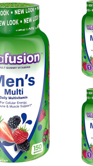 Vitafusion Men's 150 Gomitas Multivitamínicas Para Hombre, Suplemento Dietario