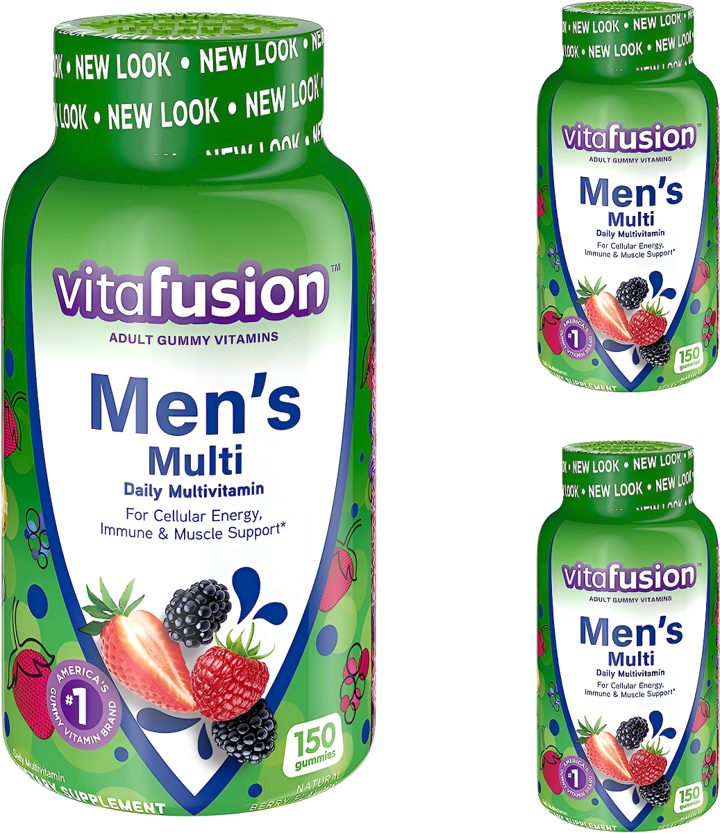 Vitafusion Men's 150 Gomitas Multivitamínicas Para Hombre, Suplemento Dietario