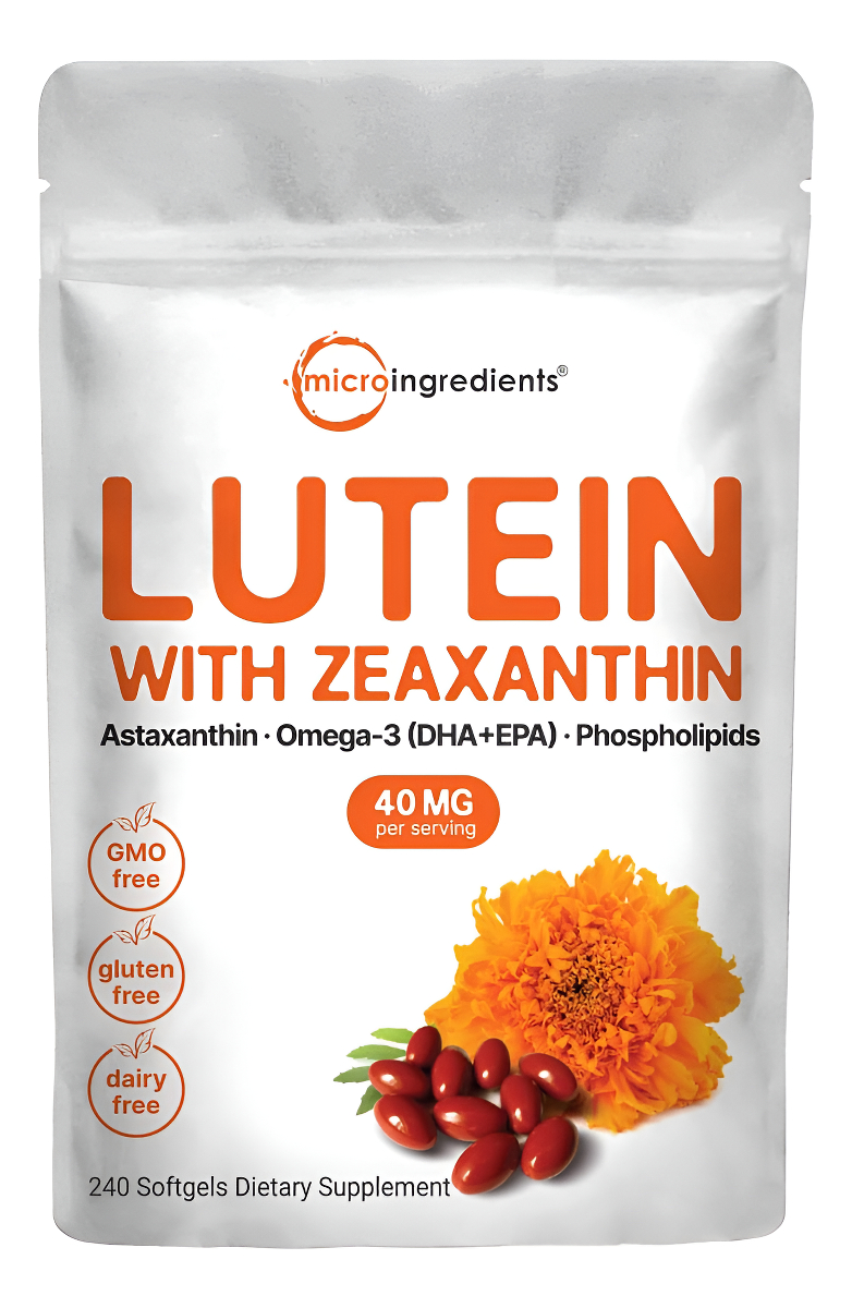 Micro Ingredients 240 Cápsulas Blandas De Luteína Y Zeaxantina De 40 Mg