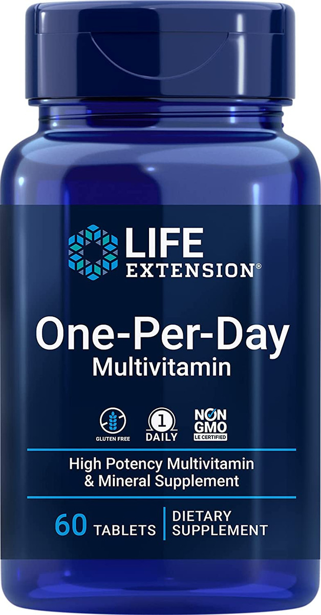 Life Extension Multivitamínico De Un Día, Vitaminas Y Minerales Esenciales 60 Cápsulas