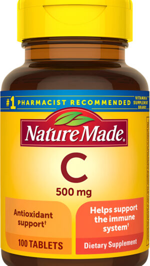Nature Made Vitamina C 500 Mg, Suplemento Dietético Para Apoyo Inmunológico, 100 Tabletas