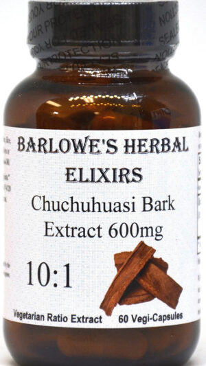 Barlowe's Herbal Elixirs Extracto De Corteza De Chuchuhuasi -10: 1-60, Cápsulas Vegetales De 600 Mg