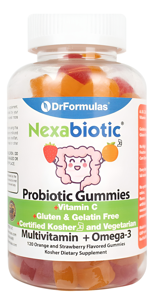 Drformulas 120 Gomitas Multivitamínicas Con Omega 3 Y Probióticos Para Niños Y Adultos Con Vitamina C
