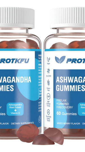 Ashwagandha Gomitas Para Hombres Y Mujeres, Paquete De 2 Ashwagandha Orgánica Con Vitamina D Gummy Protkfu Ashwagandha