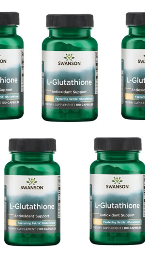L-glutathione 100 Caps 100 Mg De Swanson X 5 Unidades