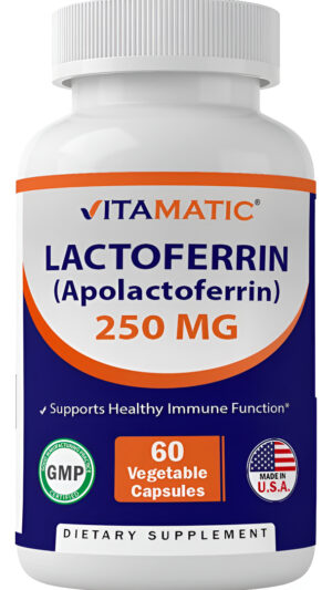 Vitamatic Lactoferrina 250 Mg (apolactoferrina), 60 Cápsulas Vegetales - Promueve La Función Inmune Saludable*