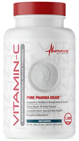 Metabolic Nutrition Vitamina C, 1000 Mg, Grado Farmacéutico Puro, Ácido Ascórbico De Alta Absorción (10.58 Oz)}