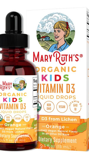 Maryruth's - Gotas Líquidas De Vitamina D3 Orgánica Usda Para Niños, 640 Ui De Vitamina D3 Por Porción