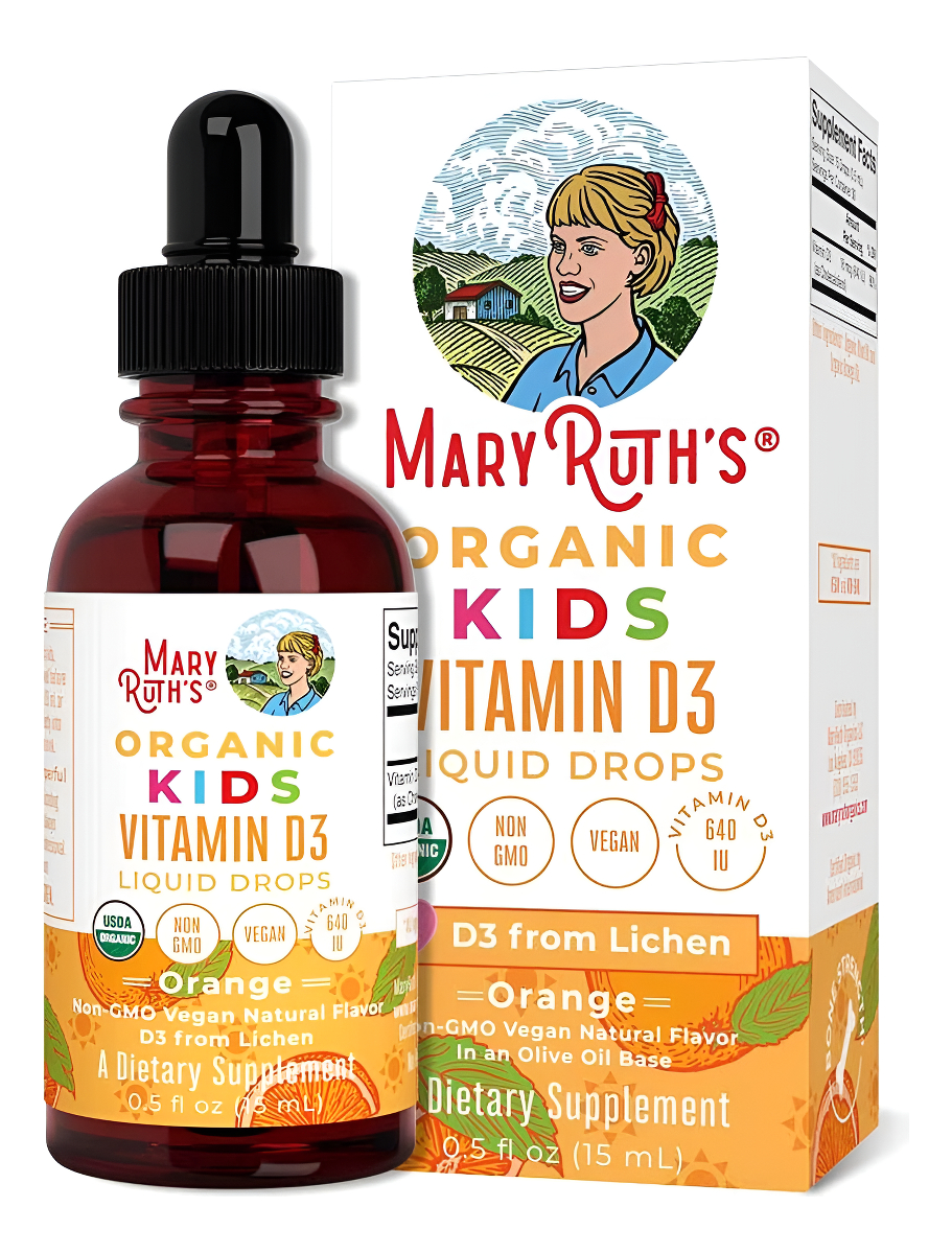 Maryruth's - Gotas Líquidas De Vitamina D3 Orgánica Usda Para Niños, 640 Ui De Vitamina D3 Por Porción