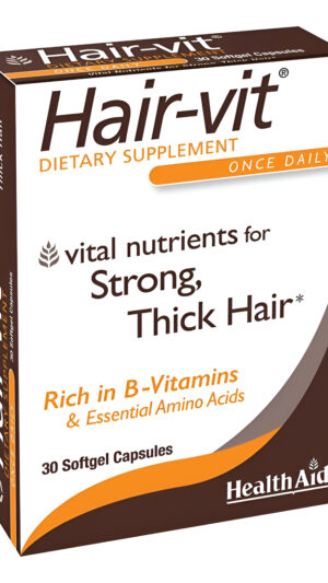 Hair-vit, 30 Cápsulas, Una Vez Al Día, Nutrientes Vitales Para Cabello Fuerte, Grueso Y Brillante, Rico En Vitaminas B