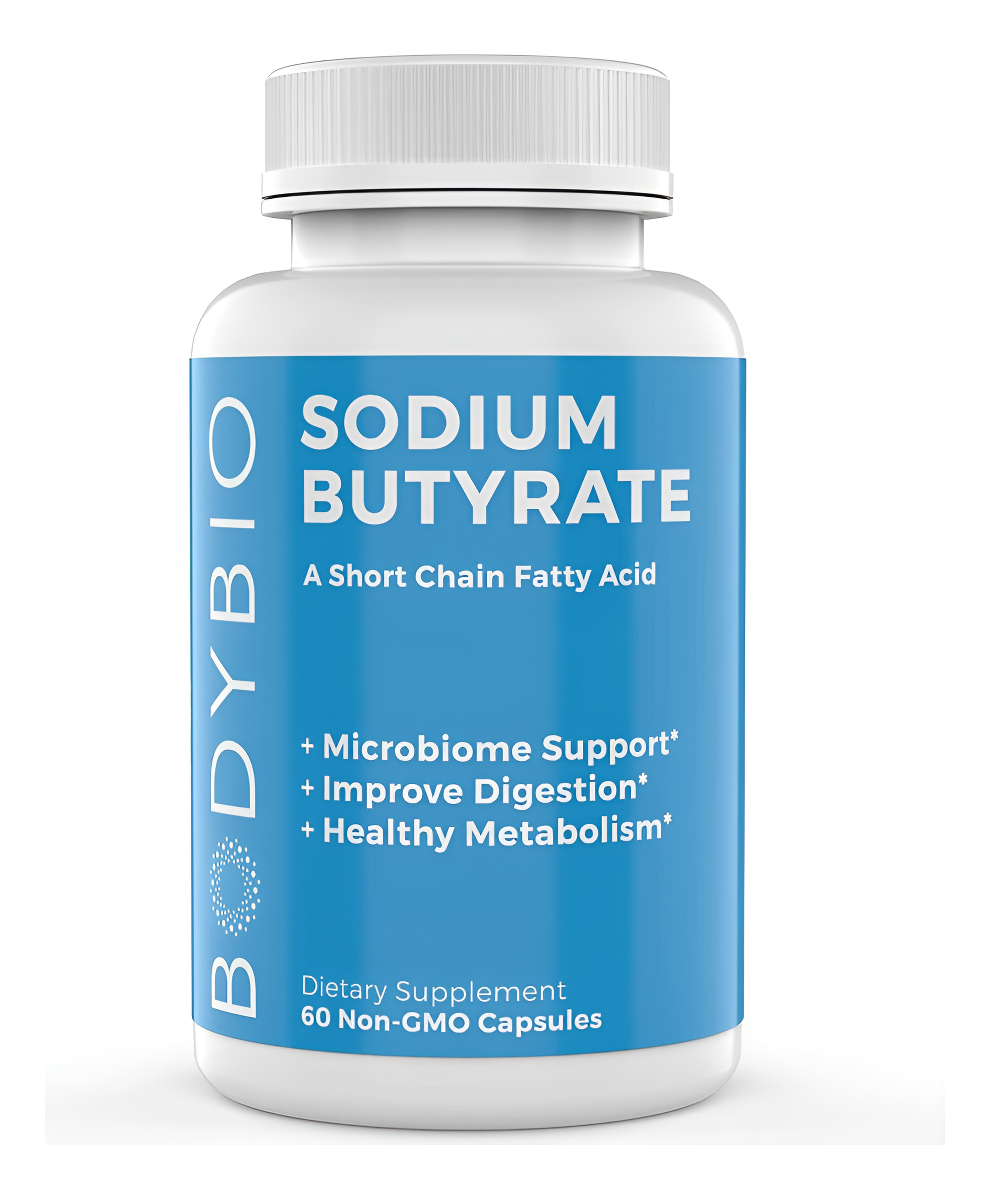 Suplemento De Salud Intestinal 60 Cápsulas Butirato + Sodio | El Último Postbiótico | Sin Hinchazón | Sin Gas