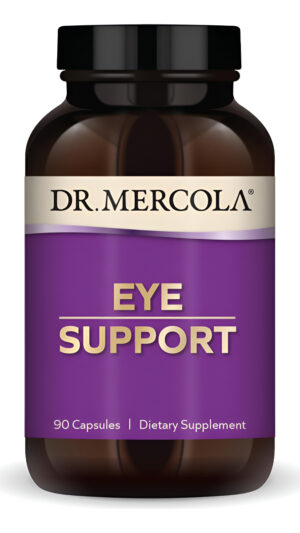 Dr. Mercola, Soporte Para Los Ojos Con 10 Mg De Suplemento Dietético De Luteina, 90 Cápsulas