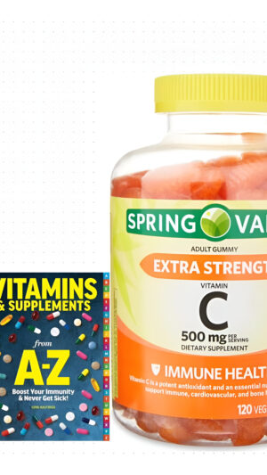 Spring Valley Extra Strength Vitamina C, 500 Mg, 120 Gomitas Vegetarianas + Guía De Vitaminas De A A La Z (inglés)