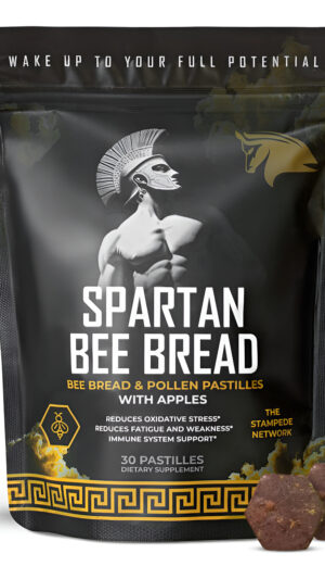 Spartan Bee Bread - Multivitamínico Natural Masticable | Polen De Abeja Orgánico De Alta Absorción Y Miel | Fermentado
