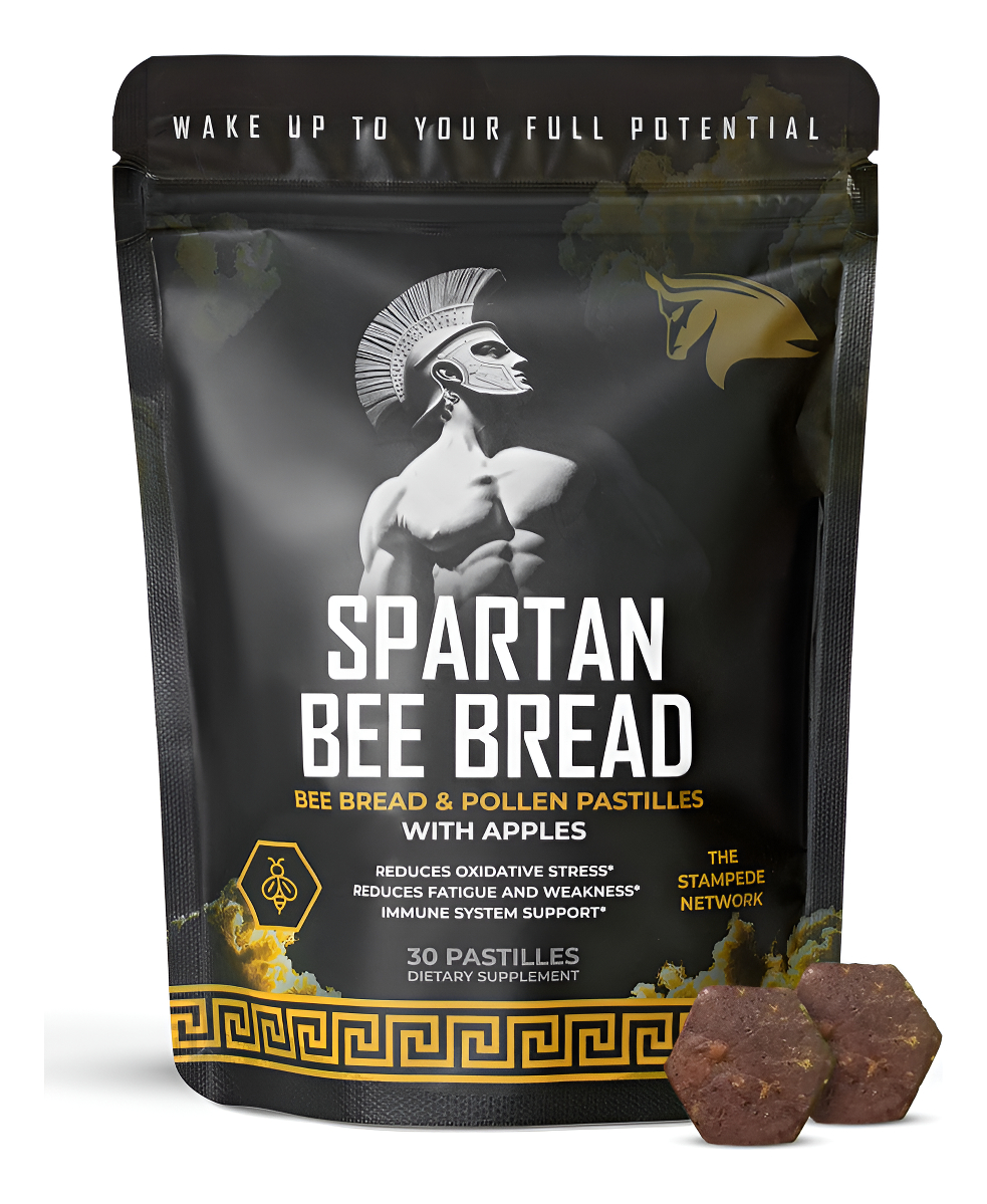 Spartan Bee Bread - Multivitamínico Natural Masticable | Polen De Abeja Orgánico De Alta Absorción Y Miel | Fermentado