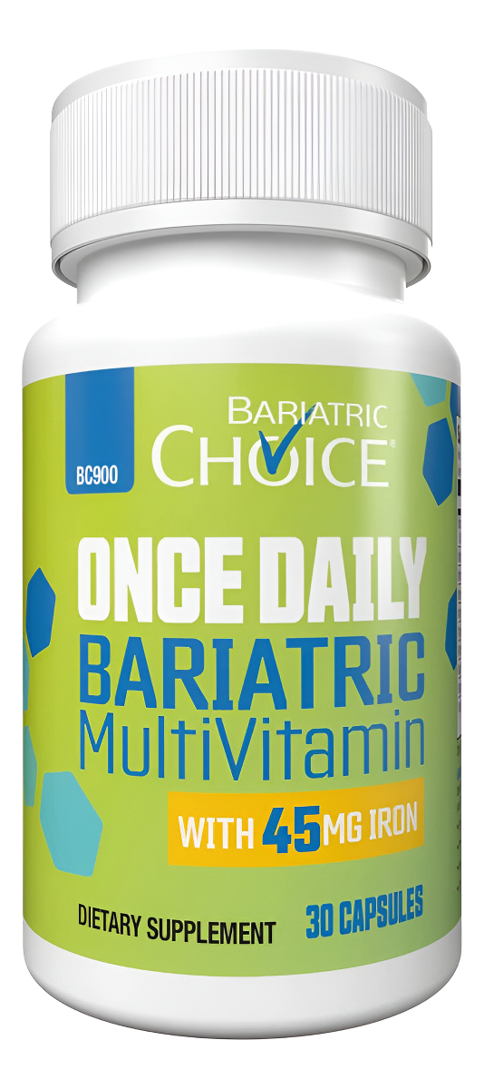 Bariatric Choice 30 Cápsulas Multivitamínicas Bariátricas Once Daily Con 45 Mg De Hierro