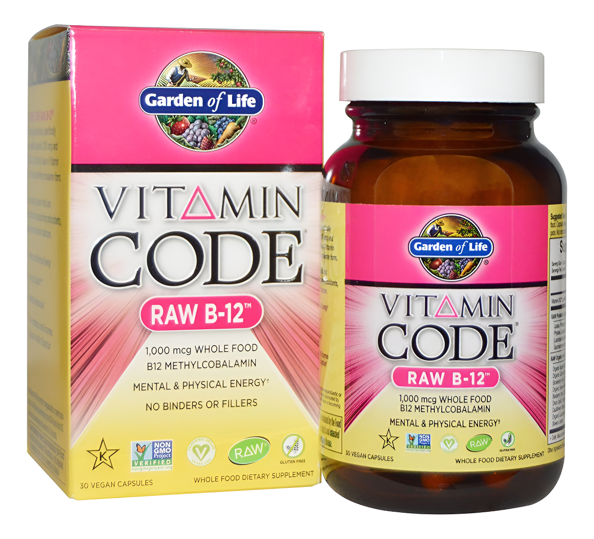 Garden Of Life Vitamin Code Vitamina B12 Cruda 30 Cápsulas (paquete De 2)