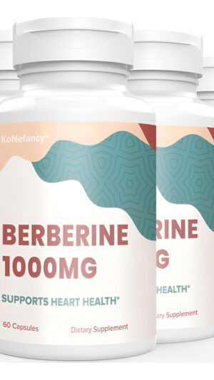 Berberina Hcl Suplemento 1000 Mg, Berberina De Alta Absorción Plus Cápsulas Veganas Con Fórmula Compleja De Silimarina